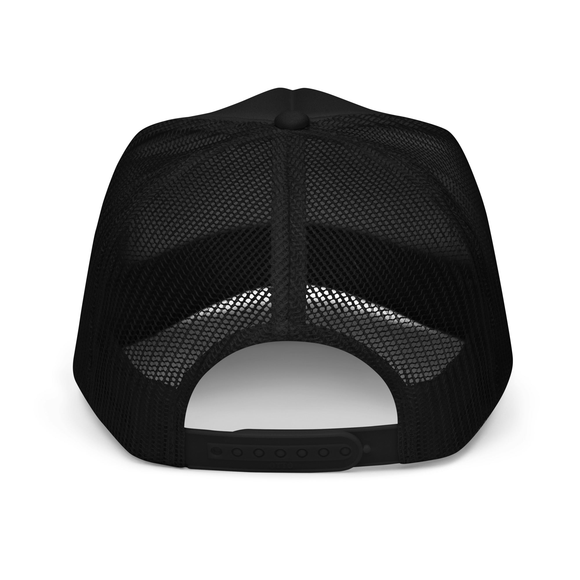 Cody Pool Hat black with white text back view