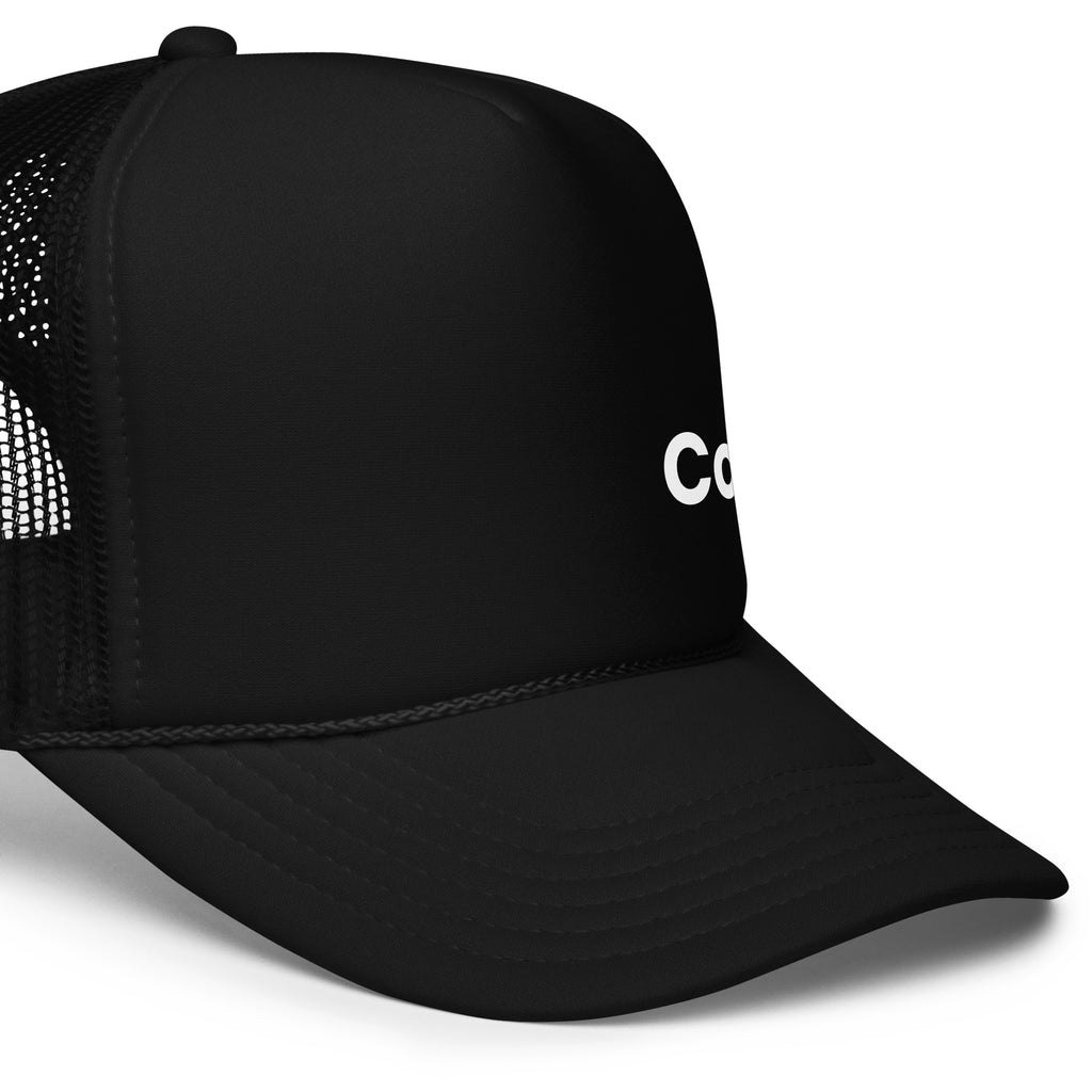 Cody Pool Hat black with white text left big view