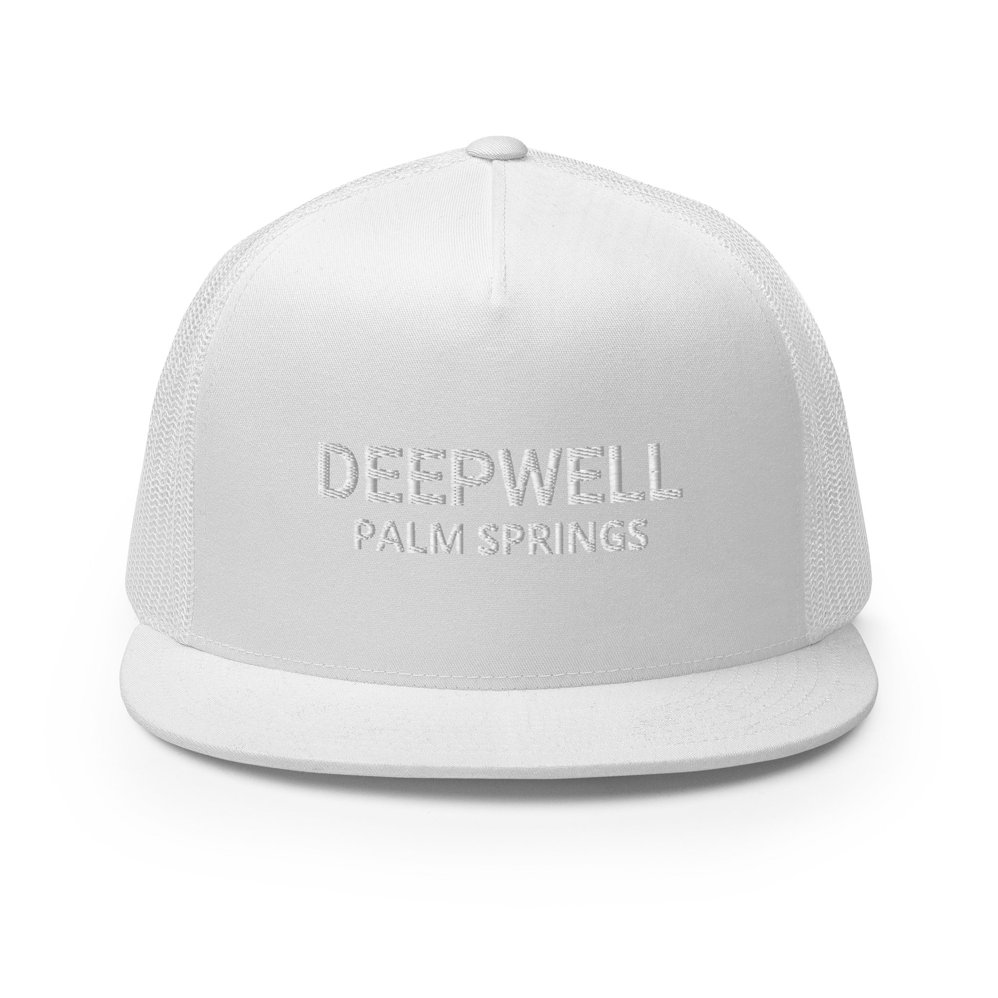 Deepwell Mod Hat white with white text front view