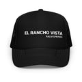 El Rancho Vista Pool Hat black with white text front view