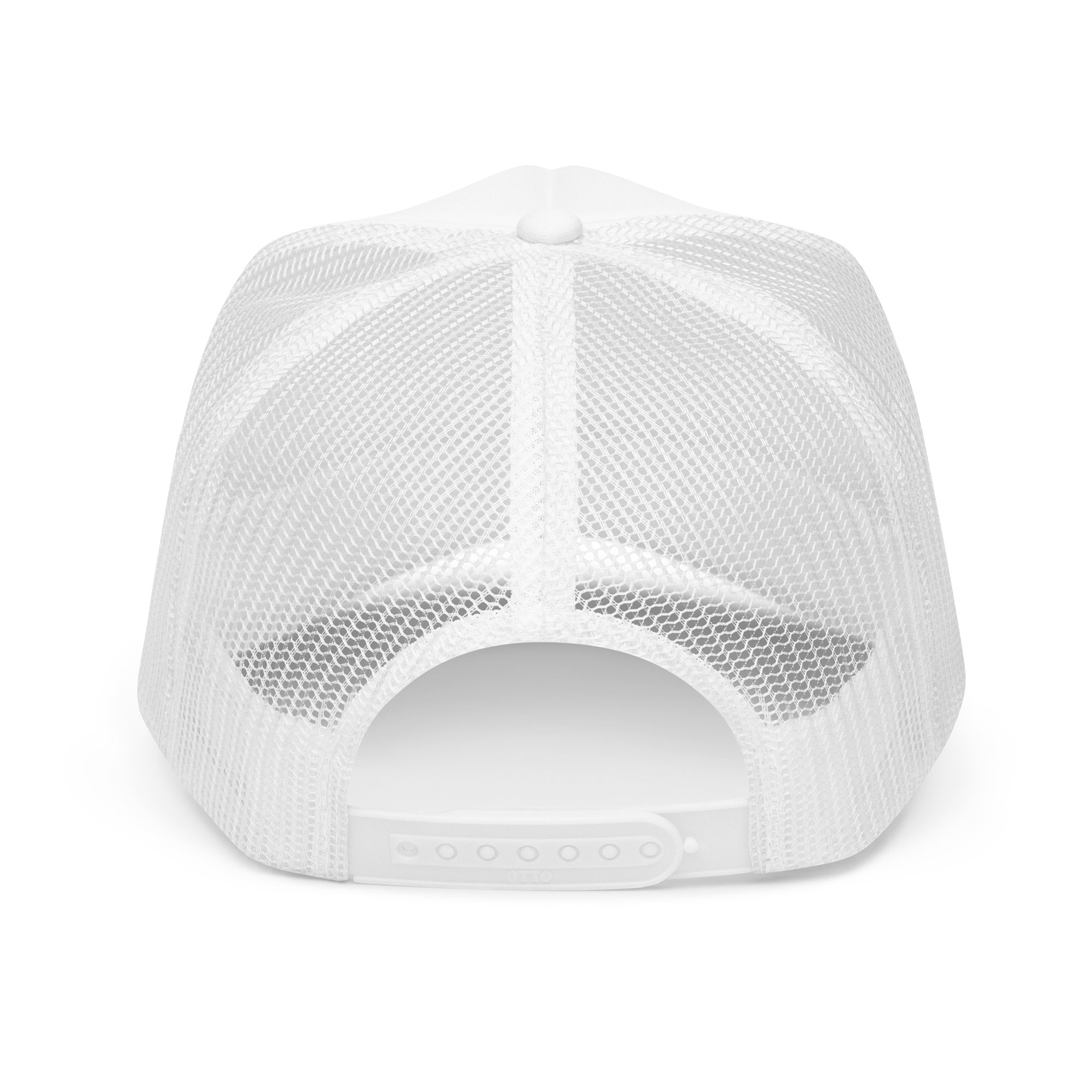 Elrod Pool Hat white with white text back view