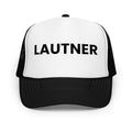 Lautner Pool Hat LE black and white with black text front view