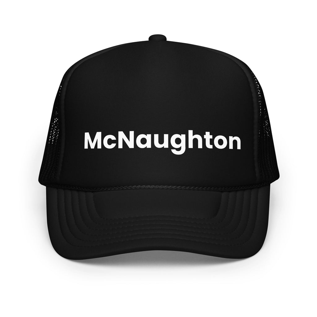 McNaughton Pool Hat black with white text front view