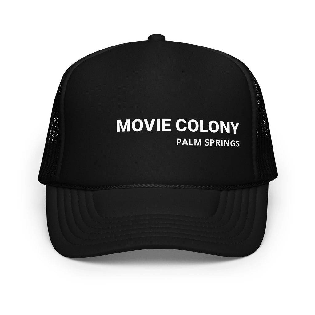 Movie Colony Pool Hat black with white text front view