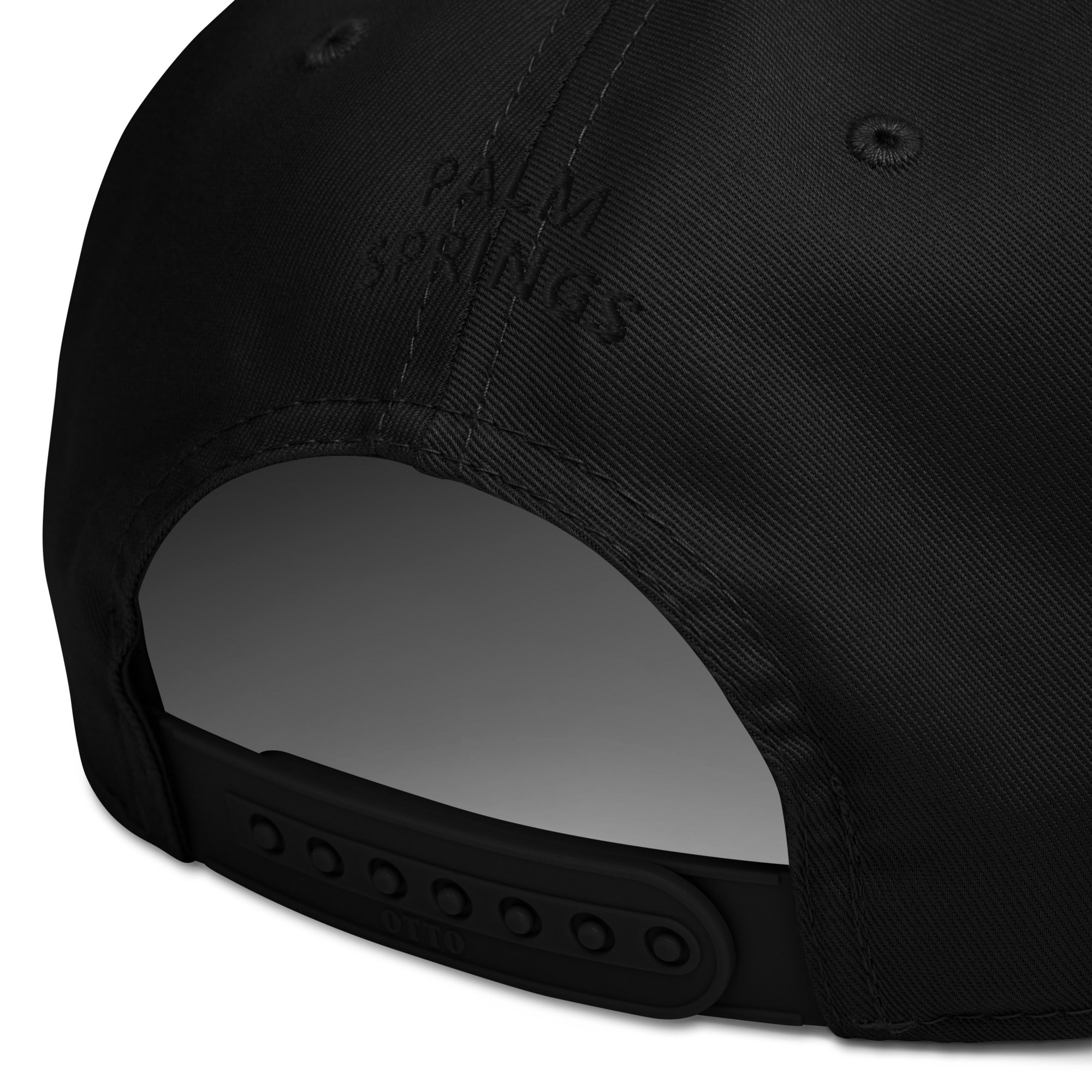 Movie Colony Tour Hat black with black text back close view