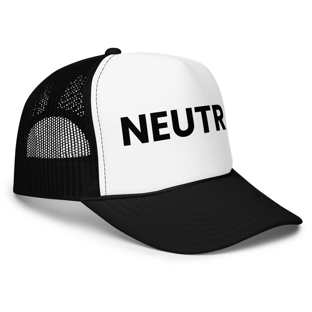 Neutra Pool Hat LE black and white with black text left view