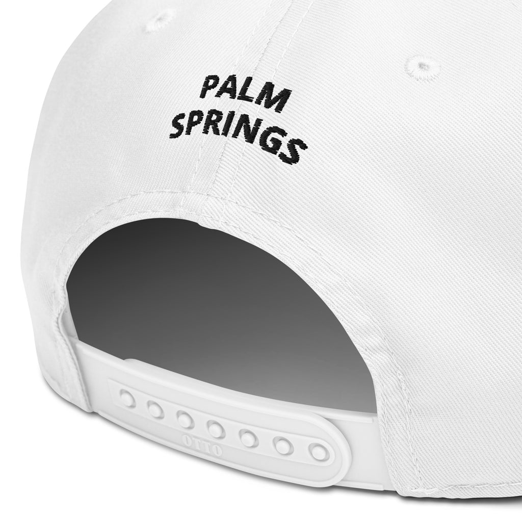 Neutra Tour Hat white with black text back close view