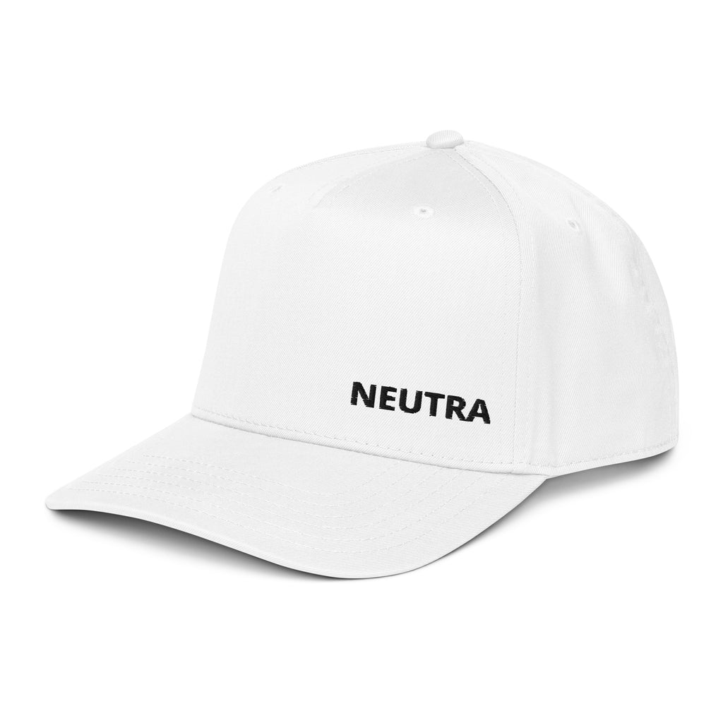 Neutra Tour Hat white with black text right view