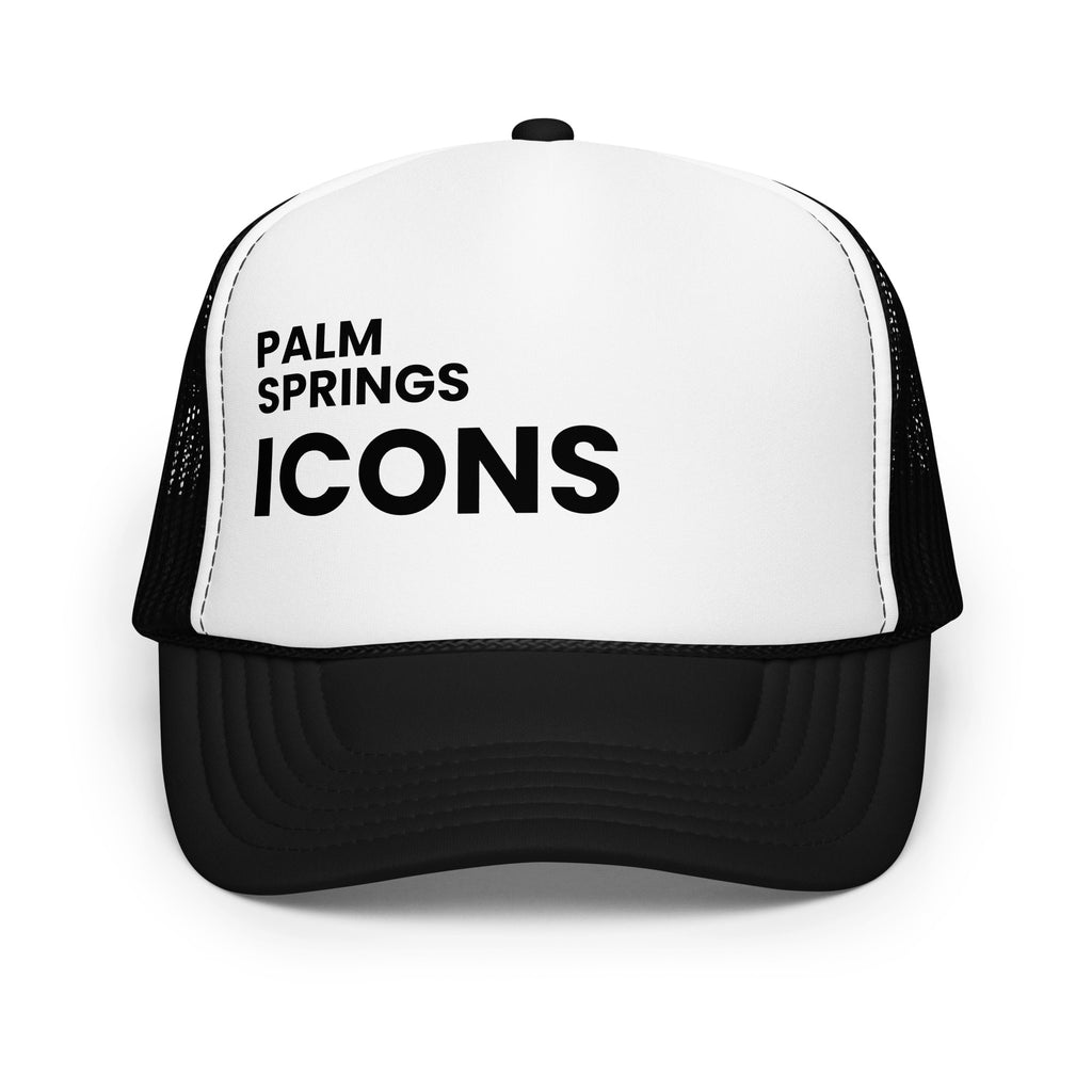 Palm Springs Modernism Inspired Headwear Palm Springs Icons Pool Hat black white front