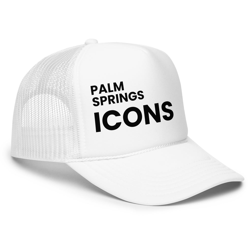 Palm Springs Modernism Inspired Headwear Palm Springs Icons Pool Hat white left