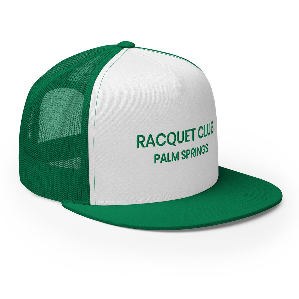 Racquet Club Mod Hat green with green text left view