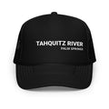 Tahquitz River Pool Hat black with white text front view