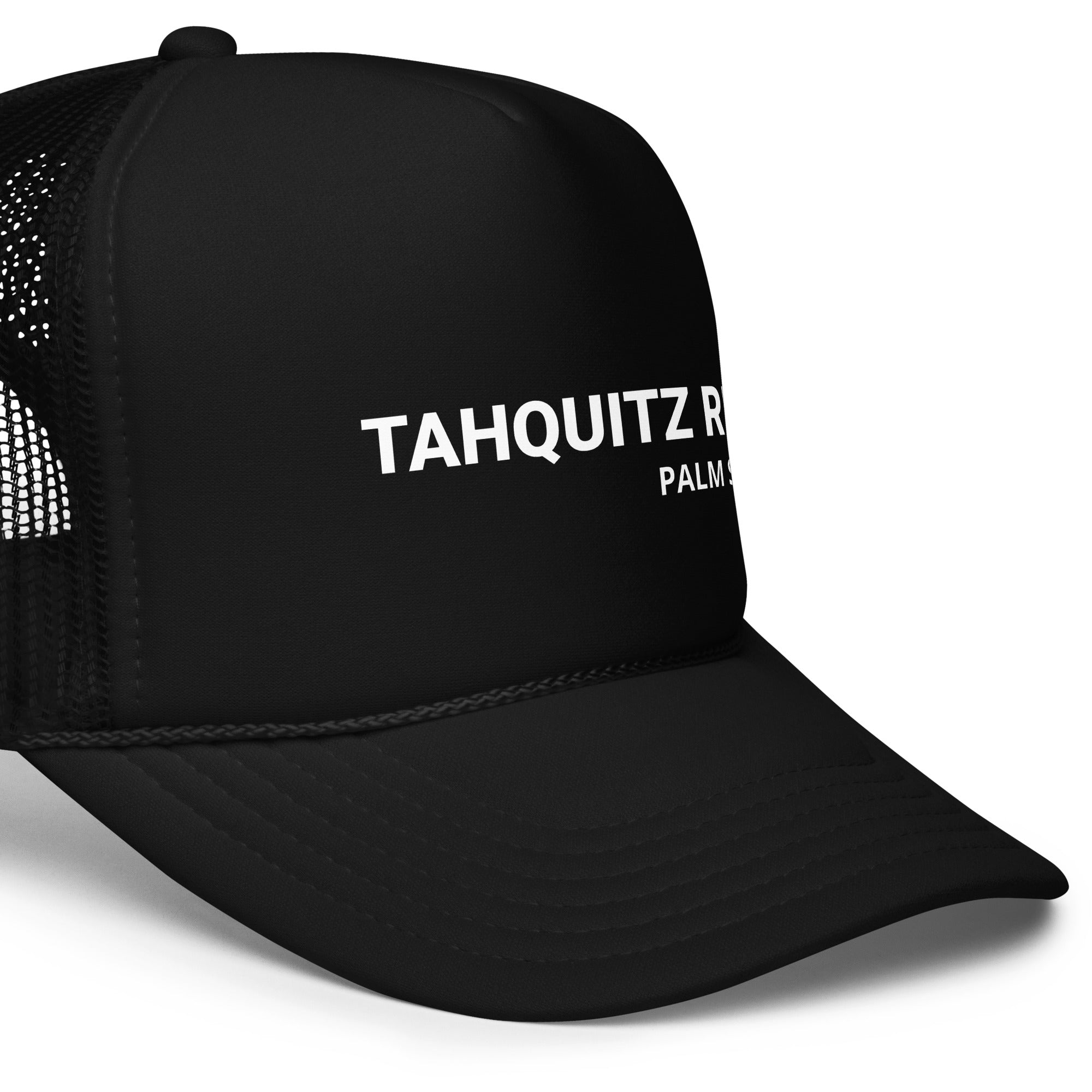 Tahquitz River Pool Hat black with white text left big view