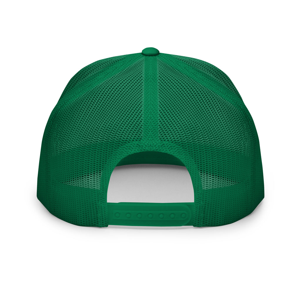 Tennis Club Mod Hat green with green text back view