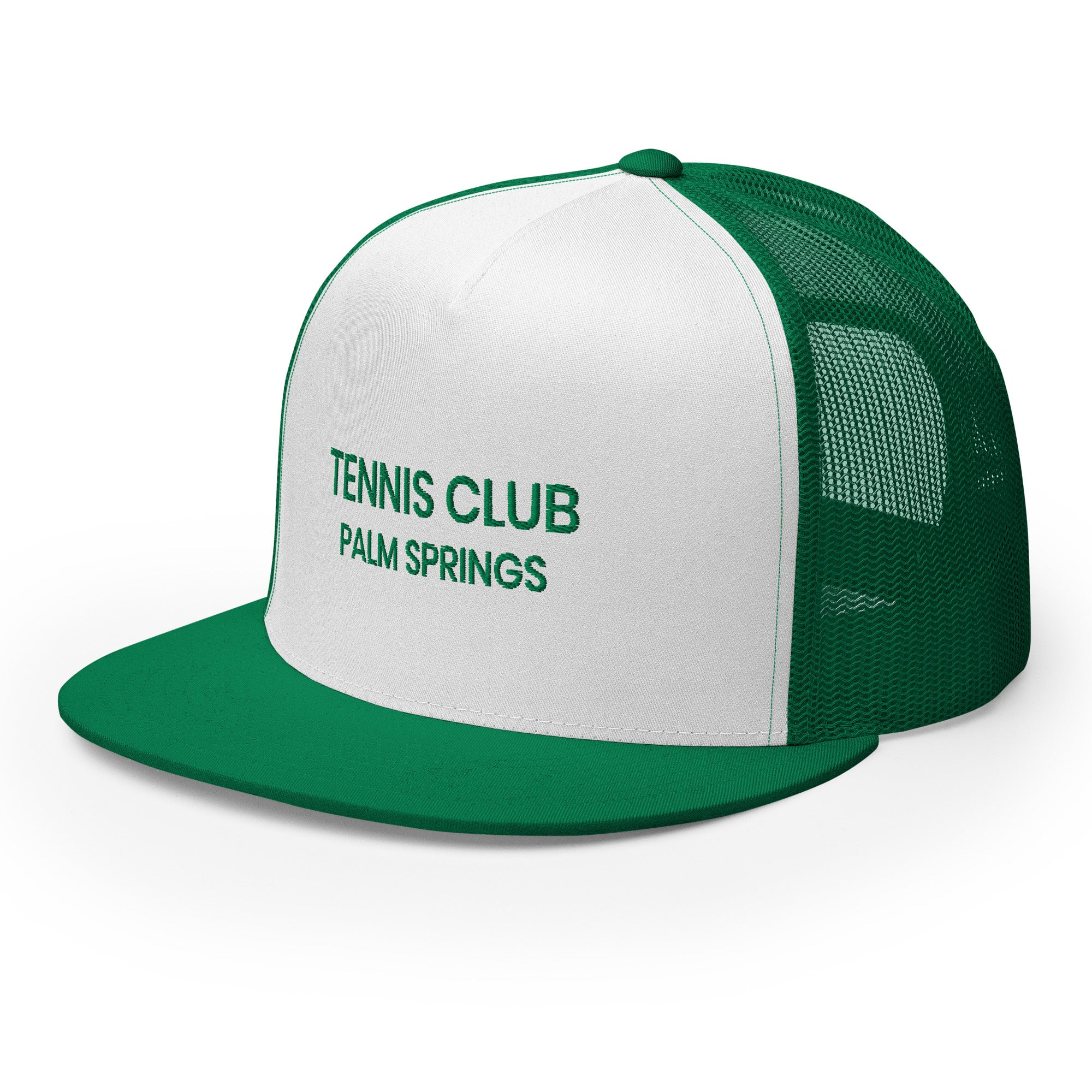 Tennis Club Mod Hat green with green text right view