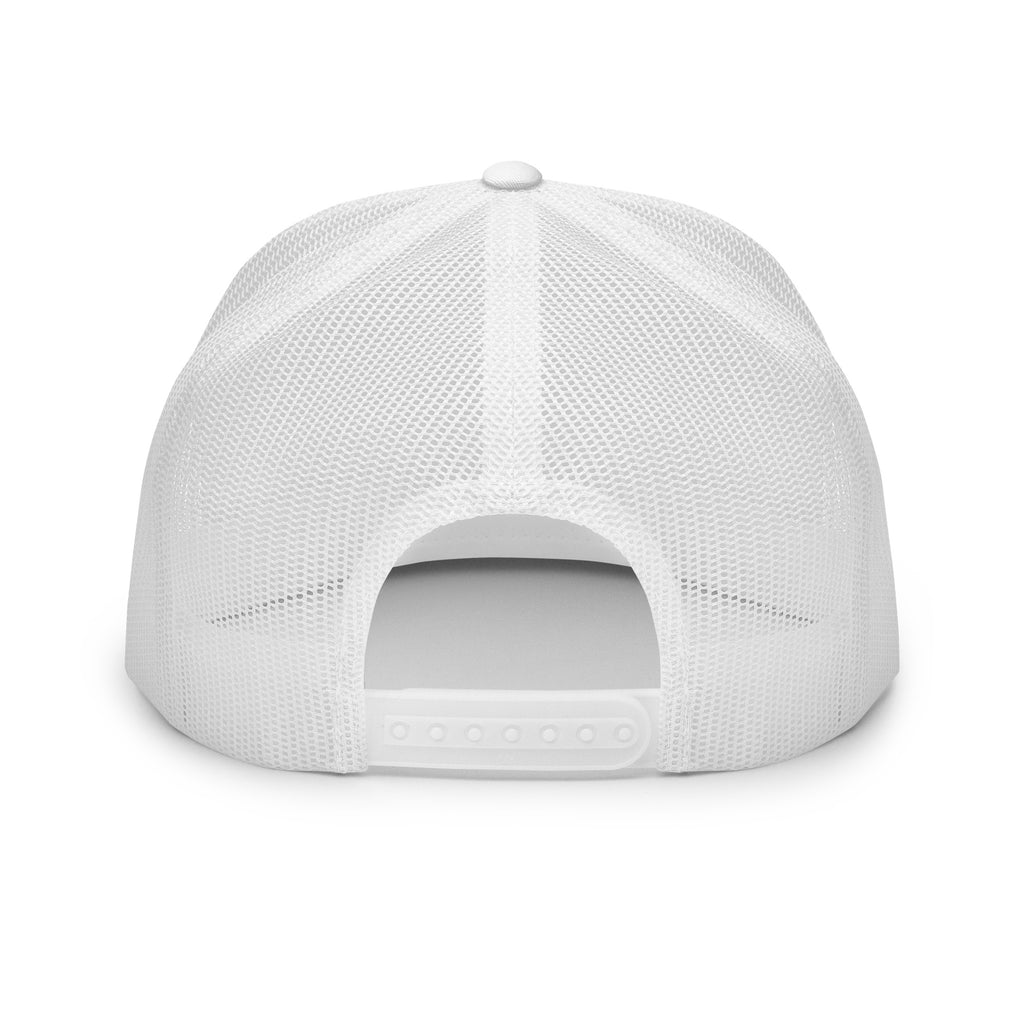 Twin Palms Mod Hat white with white text back view