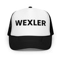 Wexler Pool Hat LE black and white with black text front view
