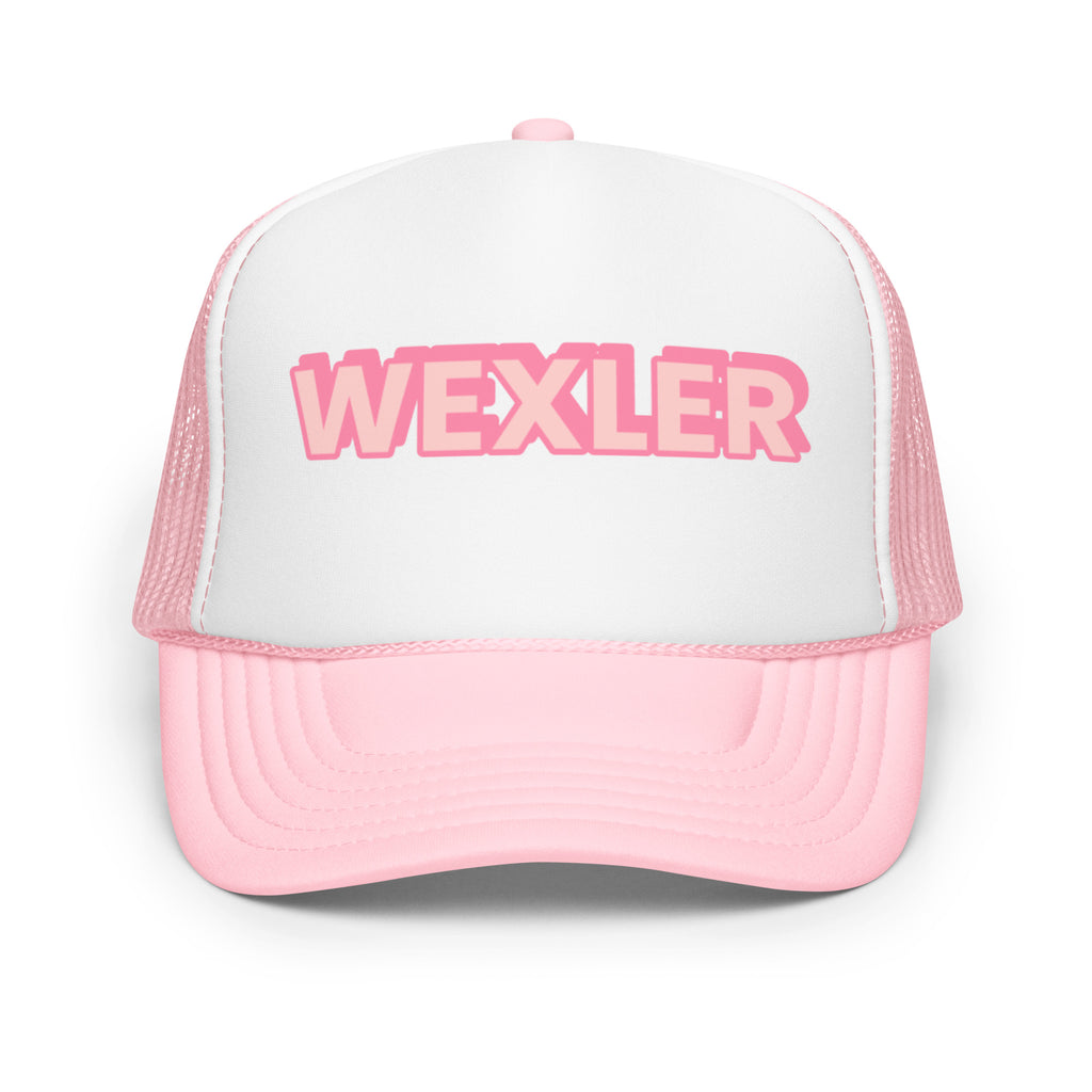 Wexler Pool Hat Pink LE pink with pink text front view