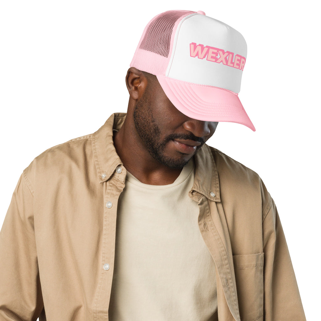 Wexler Pool Hat Pink LE pink on man side view