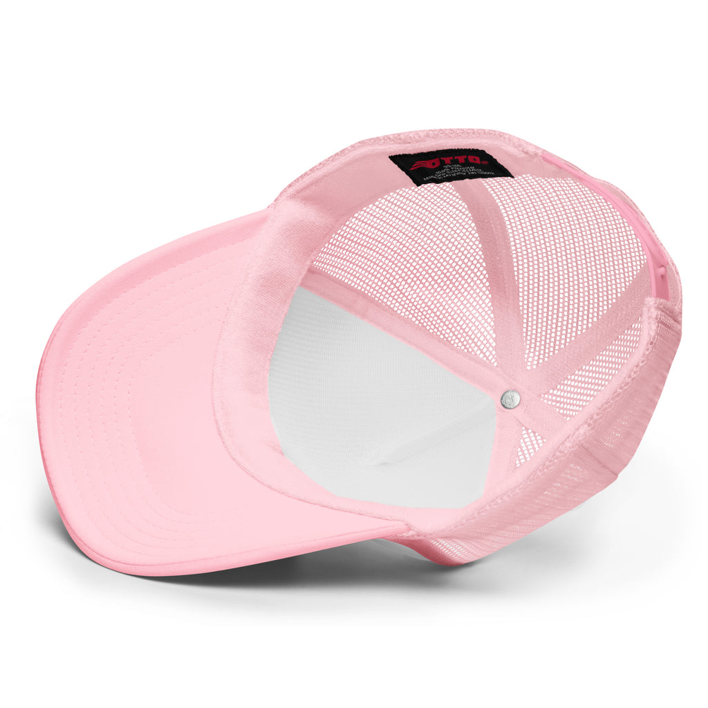 Wexler Pool Hat Pink LE pink text underside tag view