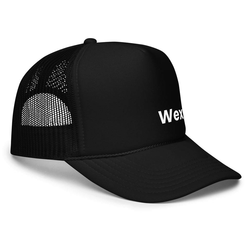 Wexler Pool Hat black with white text left view